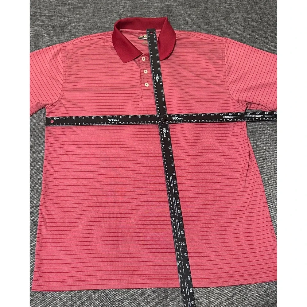 Bolle Golf Men's‎ L Striped Red Short Sleeve Shirt